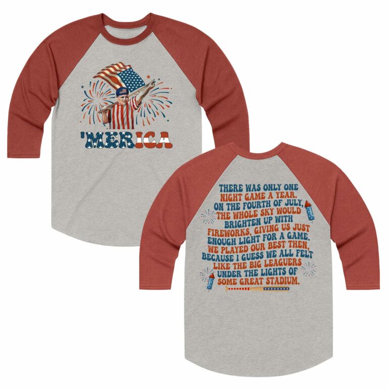 Sandlot Hambino ‘Merica 4th Of July 2 Sides – Raglan Long Sleeve